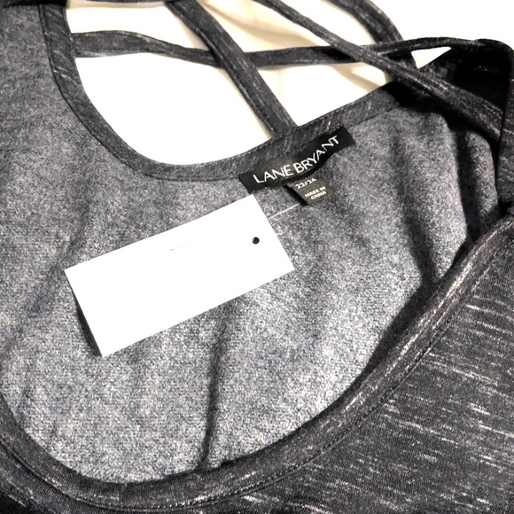 🆕🦋LANE BRYANT Off The Shoulder Strappy Back Sweatshirt🦋 - Picture 4 of 11